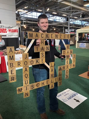 large scrabble style wall art